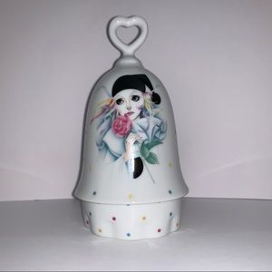 Clown bell pierrot with rose shaped handle